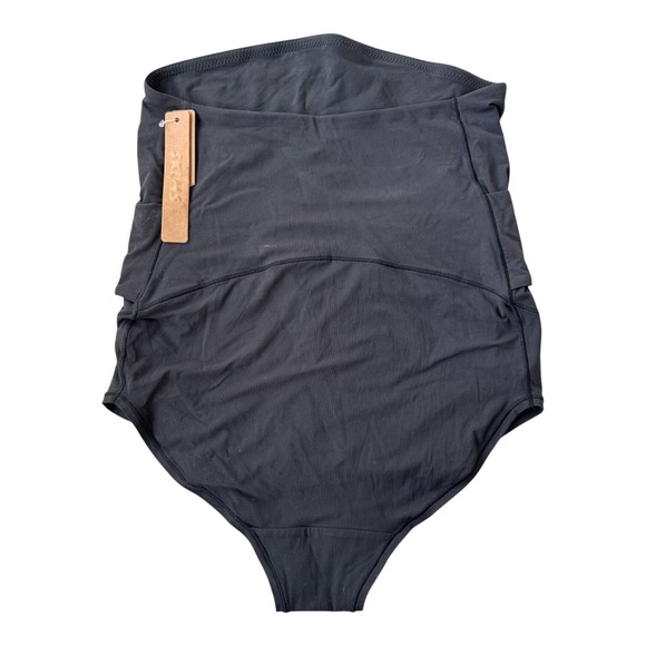 NWT Skims Fits Everybody Maternity Brief M Onyx High Waist Banded Over Belly - Picture 4 of 8